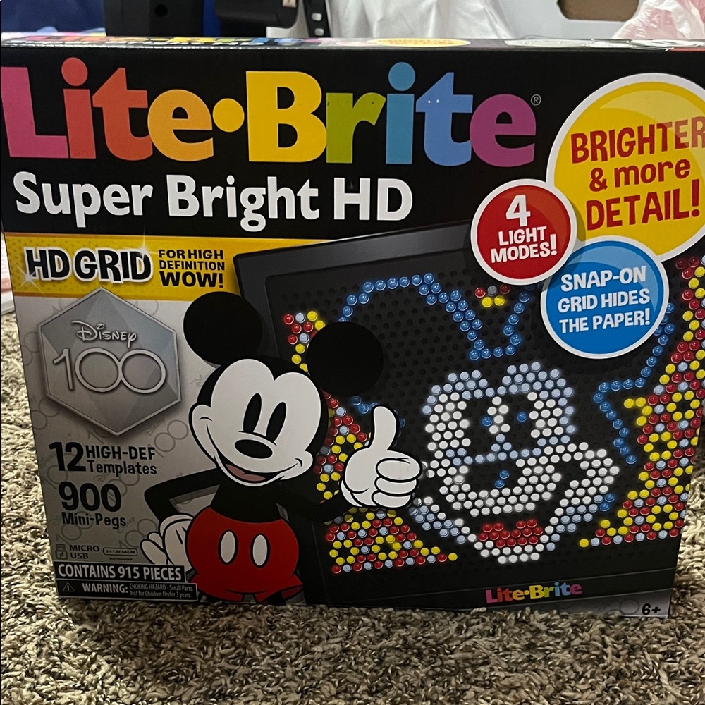Lite-Brite Super Bright HD Set- Mickey Edition